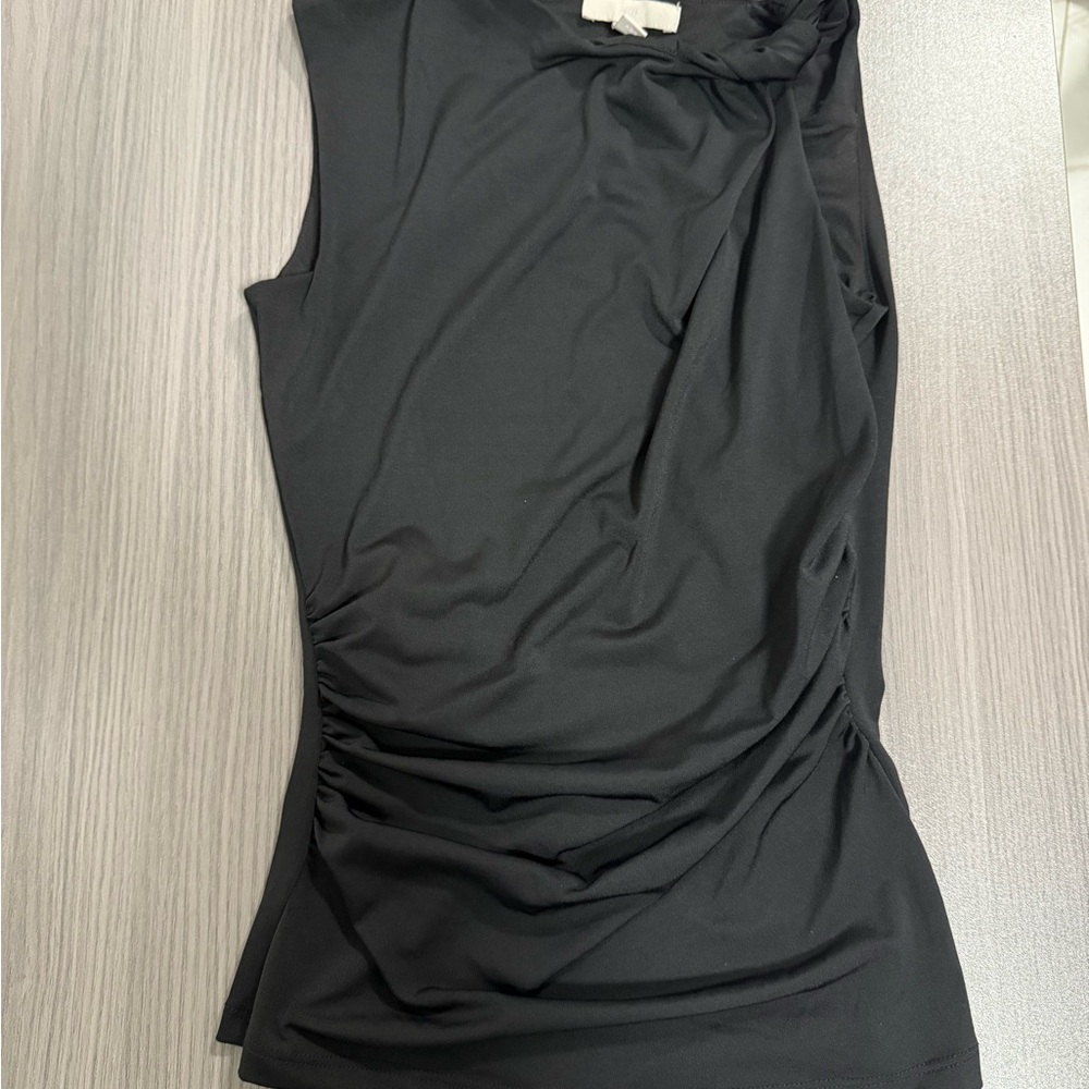 H&M Black Ruched Tank Top